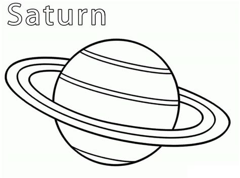 Saturno Para Colorir - Planeta Saturno para colorir, imprimir e desenhar - Coloringlib.Com
