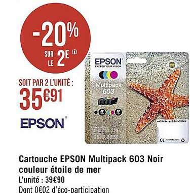 Promo Cartouche Epson Multipack Noir Couleur Toile De Mer Epson