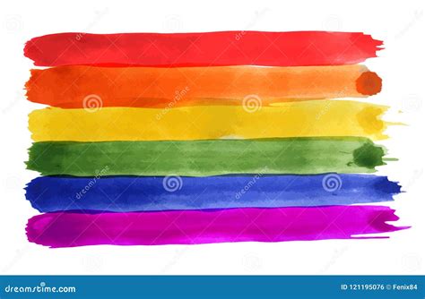 Abstract Watercolor Rainbow Background Gay Pride Lgbt Flag Stock