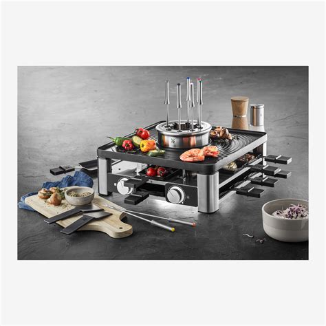 Wmf Lumero Gourmet Station In Raclette Fondue Grill Black