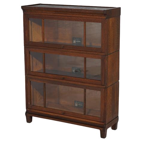 Arts And Crafts Stacking Barrister Bookcase And Desk With Leaded Glass Circa 1910 At 1stdibs