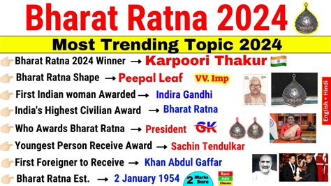 Bharat Ratna Award 2024 Bharat Ratna Gk Question Bharat Ratna