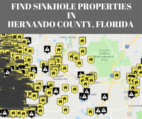 Sinkholes In Hernando County FL Florida Sinkholes Tony S Sinkhole Maps