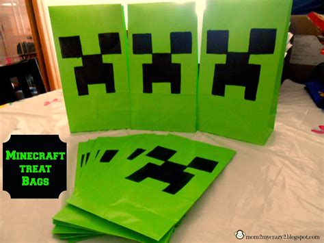 Running Away I Ll Help You Pack Minecraft Birthday Party Creeper Treat Bags