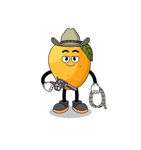 Mascota de personaje de fruta de mango como diseño de personaje de