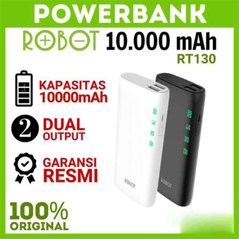 Promo Powerbank Robot Mah Power Bank Rt Dual Usb Original