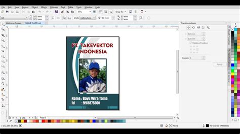 Cara Membuat Id Card Dengan Corel Draw X Koleksi Gambar