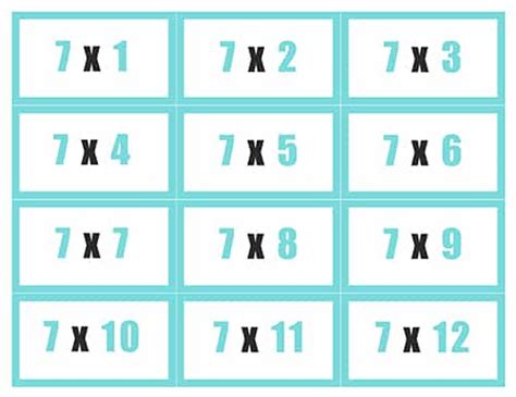 Times Tables Flash Cards With Answers Infoupdate Org