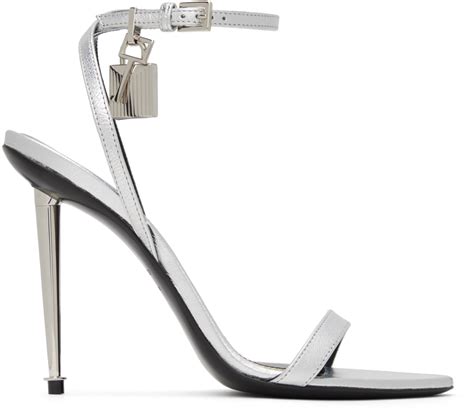 TOM FORD Silver Padlock Pointy Naked Sandals SSENSE Canada