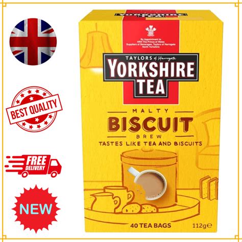 Yorkshire Tea Biscuit Brew Flavoured Tea Bags Pack Of 4 Total 160 Tea Bags Ebay