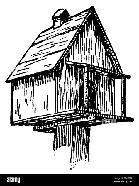 Birdhouse Clipart Black And White