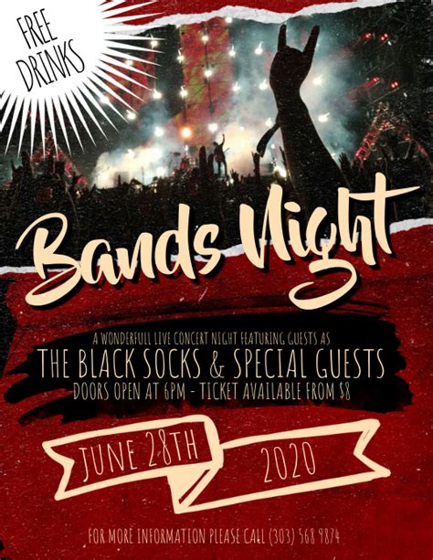 Bands Night Flyer Template Postermywall