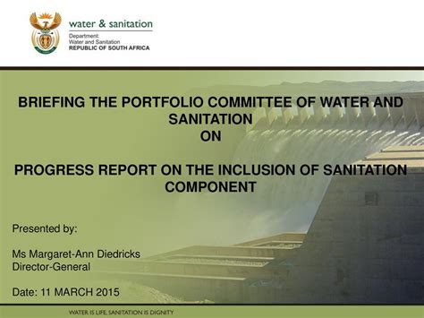 Briefing The Portfolio Committee Of Water And Sanitation Ppt Download