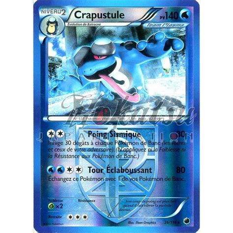 Achat PKM Reverse 026 116 Crapustule NB09 Glaciation Plasma Pokemon