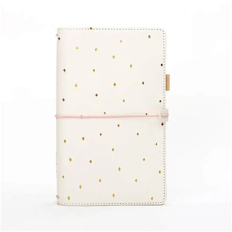 Yiwi Notebook De Couro Pu Branco Tn Viagem Di Rio Diy Planejador Mensal