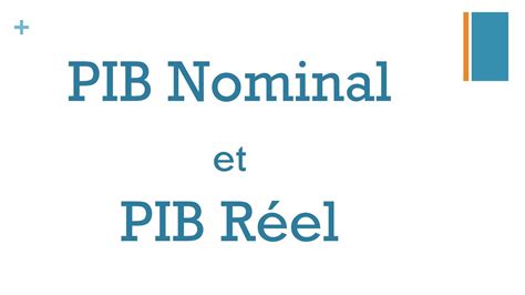 Pib Nominal Et Pib Réel Explications Youtube