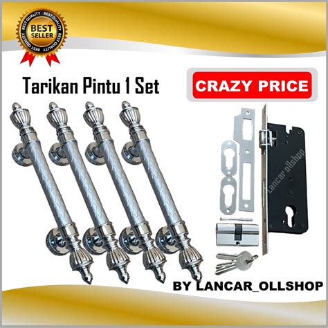 Jual Handle Pintu Rumah Set Kunci Panjang Cm Gagang Pintu Rumah