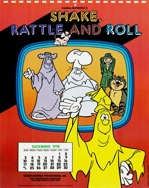 Hanna Barbera Calendar With Shake Rattle And Roll Flickr