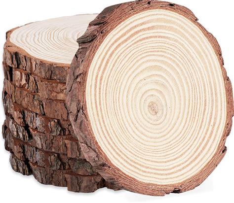 Amazon Wood Slices Pack Inch Large Wood Rounds Unfinished