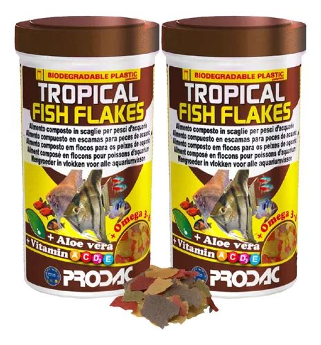 Ração Peixe Acará Bandeira Discos Tropical Kit 100g Prodac Frete grátis