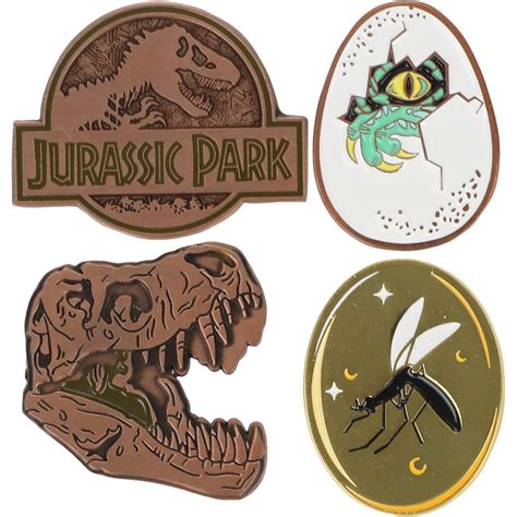 Jurassic Park Lapel Pin Set Entertainment Earth