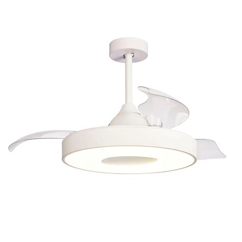 Ventilador De Techo Con Luz Motor Dc Coin Blanco Cm Intensidad Luz