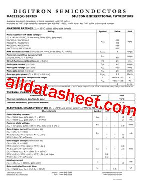 Mac Datasheet Pdf Digitron Semiconductors