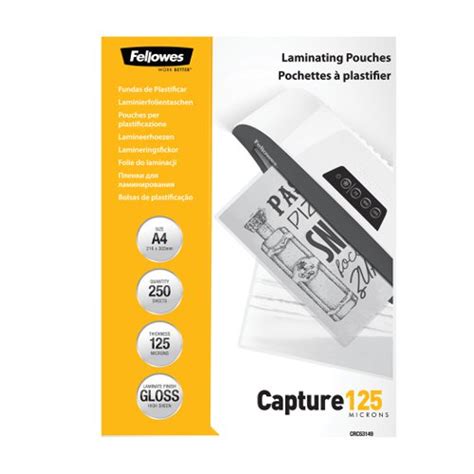 Fellowes A Glossy Micron Laminating Pouch Value Pack