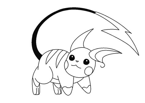 Raichu Pokemon Coloring Page