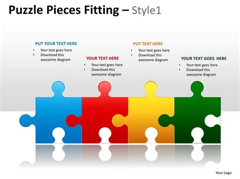 Puzzle Pieces Powerpoint Template Free The Design Features Three