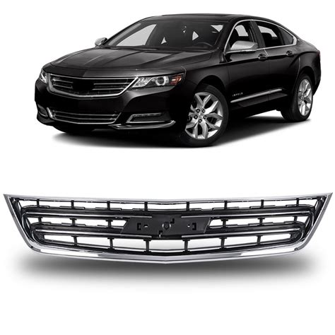 Genrics Front Bumper Upper Grille Chrome Black Trim Grill For 2014 2020