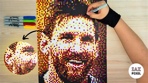 Pintando A Lionel Messi En Pixel Art Iaz Pixel Youtube