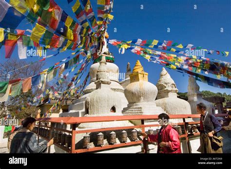 Namo buddha Namoboudha monastery kathmandu valley famous Buddhist pilgrimage site Himalaya near ...