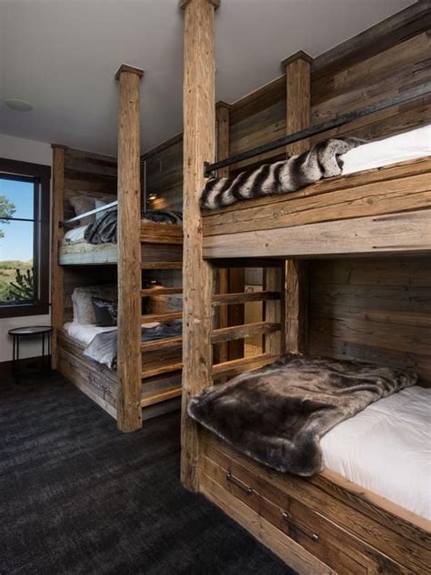 Vail Cabin With Cantilevered Deck Queen Loft Beds Bedroom Design