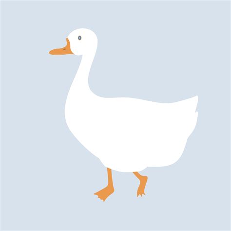 Cute White Geese Set Goose Isolated Collection Cartoon Illustration  Esp And Png Digital