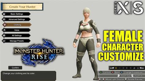 Monster Hunter Rise Character Creation Female Monster Hunter Rise