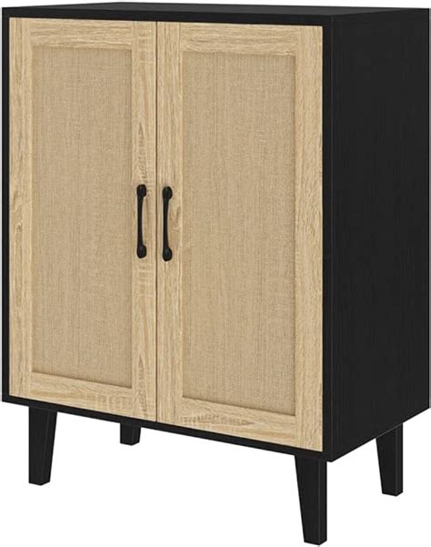 Panana Buffet Storage Cabinet With Rattan Decorating Living Room Wood