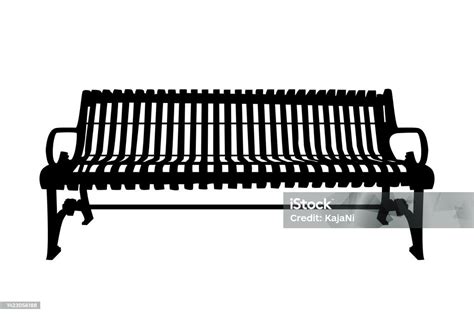 ikon bangku diisolasi  latar belakang putih siluet bangku hitam