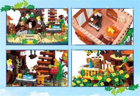 Bluebrixx Sets Romantic Tree House Mini Blocks