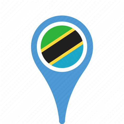 Country County Flag Map National Pin Tanzania Icon Download On