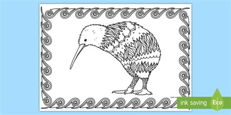 Kiwi Nz Mindfulness Colouring Page For Kids