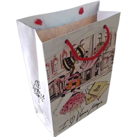 White Printed Paper Carry Bag For Shopping Capacity 5 Kg At Rs 6