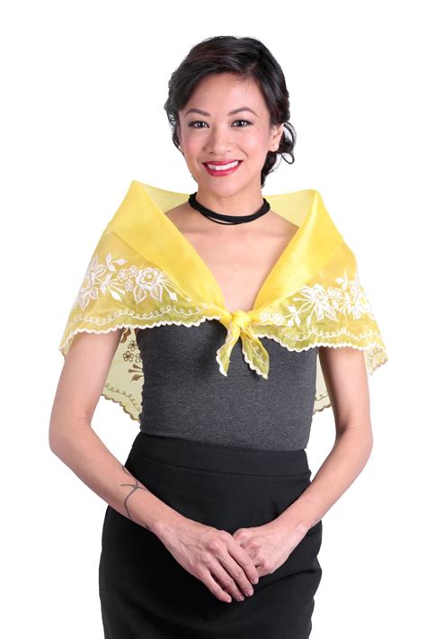 wa classic alampay yellow filipiniana