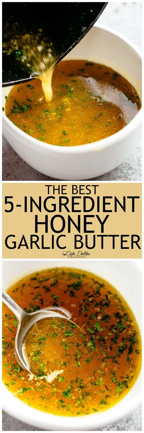 The Most Amazing 5 Ingredient Honey Garlic Butter Sauce Ready In