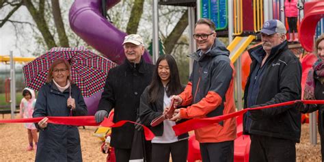 Ribbon Cutting Ceremony Formally Opens Stouffvilles Newest Playgrounds