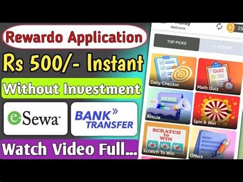 Rewardo Application Review Free Esewa Earning App In Nepal Online