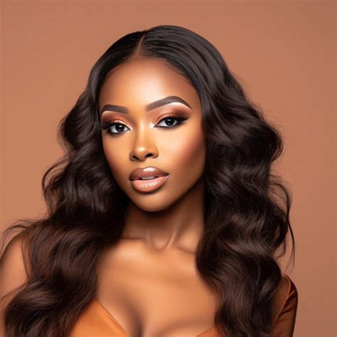 Chocolate Brown Body Wave Wig Front Lace Virgin Remy Human Hair Wig