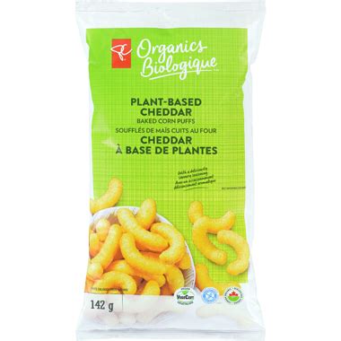 PC Organics Organic Plant Based Cheddar Baked Corn Puffs PC Ca