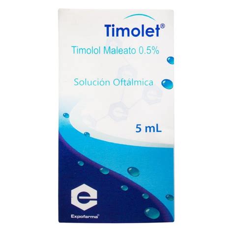 TIMOLET 0 5 TIMOLOL GOTAS OFTALM 5 ML MALEATO DE TIMOLOL