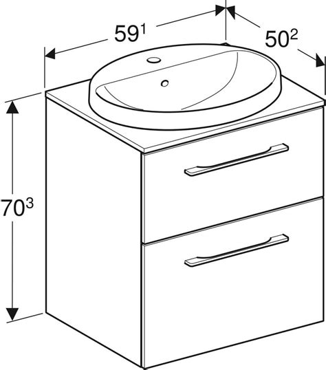 GEBERIT Zestaw SELNOVA SQUARE szafka z blatem pod umywalkę B59 1cm